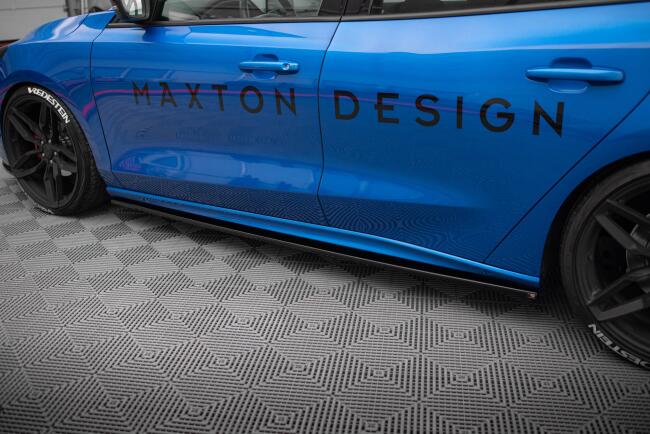 Maxton Design Seitenschweller für V.2 für Ford Focus ST / ST-Line Mk4 Hochglanz schwarz
