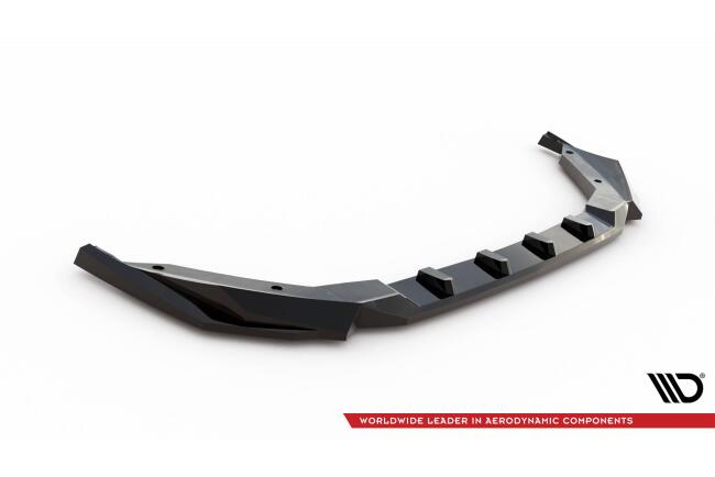Maxton Design Frontlippe für Peugeot 408 Mk1 Hochglanz schwarz