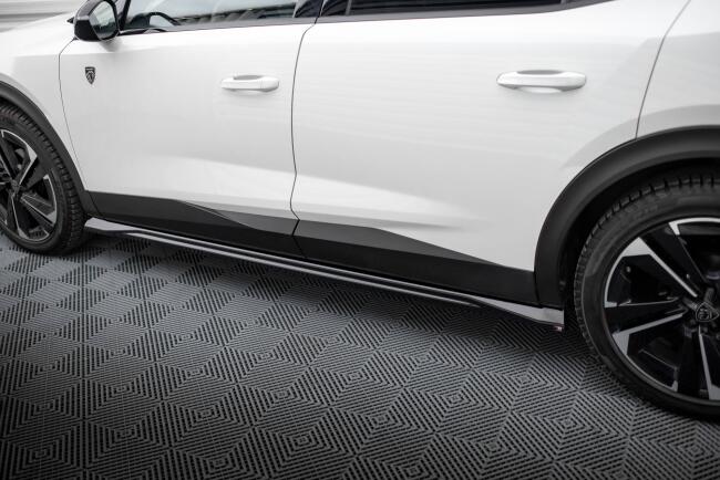 Maxton Design Seitenschweller für Peugeot 408 Mk1 Hochglanz schwarz