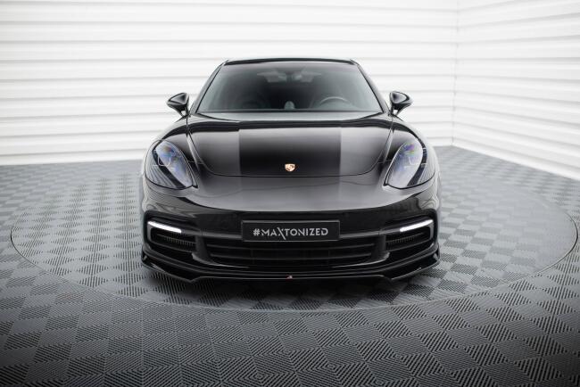 Maxton Design Frontlippe V.2 für Porsche Panamera E-Hybrid 971 Hochglanz schwarz