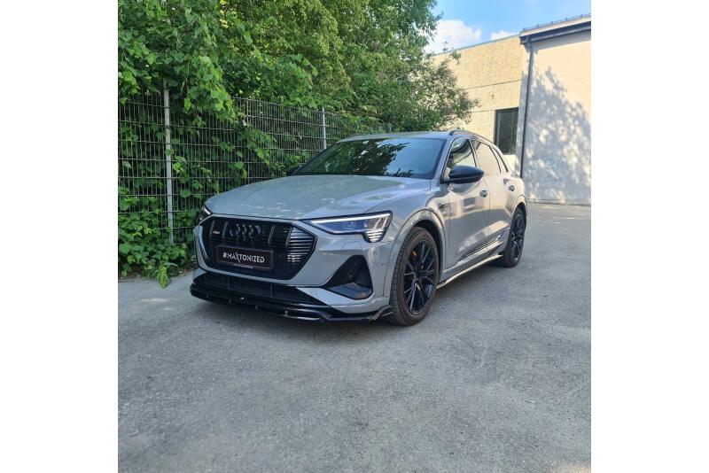 Maxton Design Frontlippe für Audi e-Tron S-Line Hochglanz schwarz