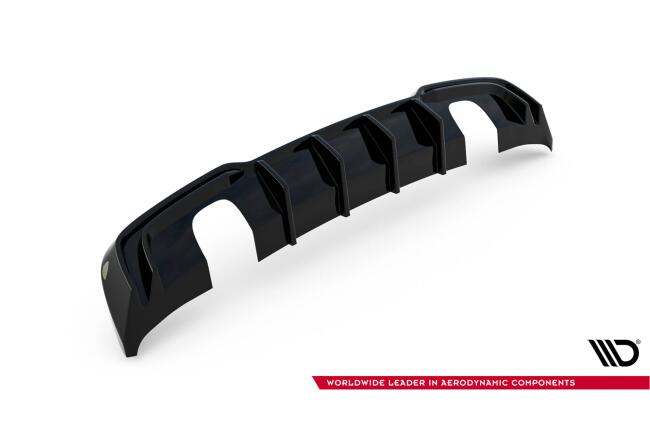Maxton Design Heckdiffusor V.2 für Audi A3 S-Line Sportback 8V Facelift Hochglanz schwarz
