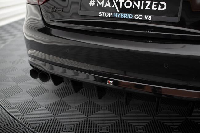 Maxton Design Heckdiffusor V.2 für Audi A5 S-Line Coupe / Cabrio B8 8T Hochglanz schwarz