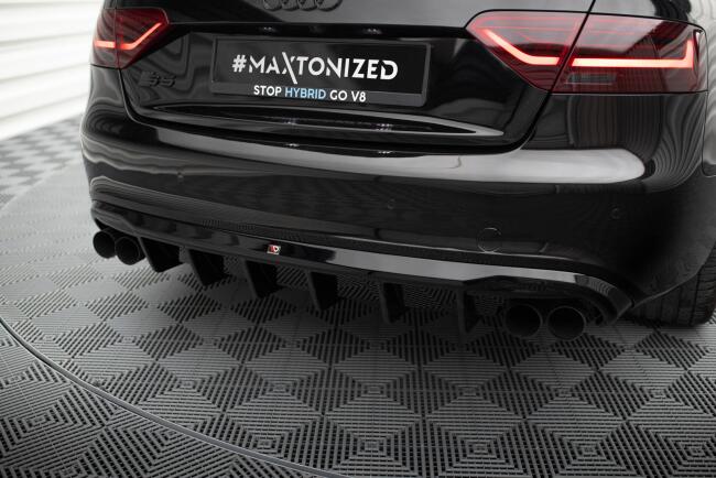 Maxton Design Heckdiffusor V.3 für Audi S5 / A5 S-Line Coupe / Cabrio B8 8T Hochglanz schwarz