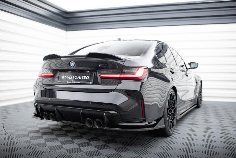 Maxton Design Diffusor Flaps V.3 CSL Look für BMW M3 G80 / G81 Hochglanz schwarz