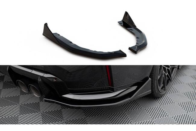Maxton Design Diffusor Flaps V.3 CSL Look für BMW M3 G80 / G81 Hochglanz schwarz