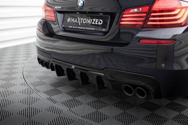 Maxton Design Heckdiffusor V.3 für BMW 5er M-Paket F10 / F11 Hochglanz schwarz