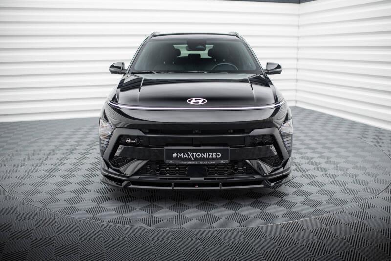 Maxton Design Frontlippe für Hyundai Kona N-Line Mk2 Hochglanz schwarz