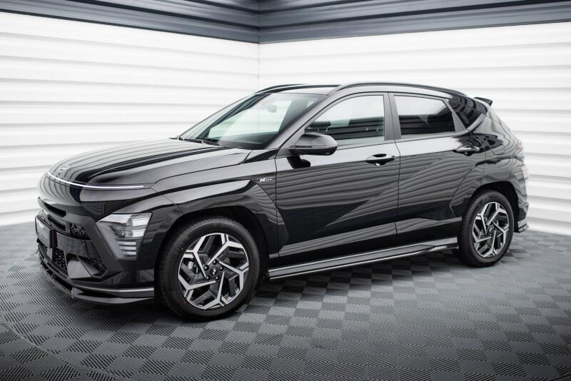 Maxton Design Seitenschweller für Hyundai Kona N-line Mk2 Hochglanz schwarz