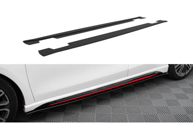 Maxton Design Street Pro Seitenschweller für Kia Ceed GT Mk3 / Proceed Mk1 rot