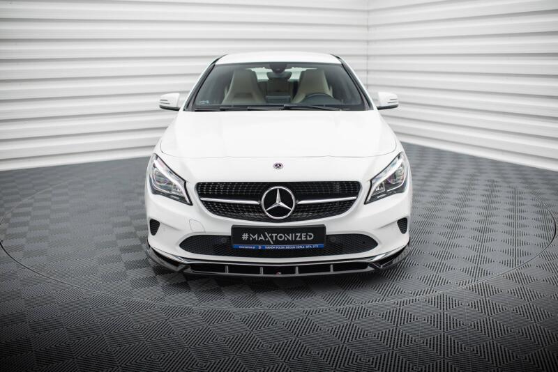 Maxton Design Frontlippe für Mercedes-Benz CLA C117 Facelift Hochglanz schwarz