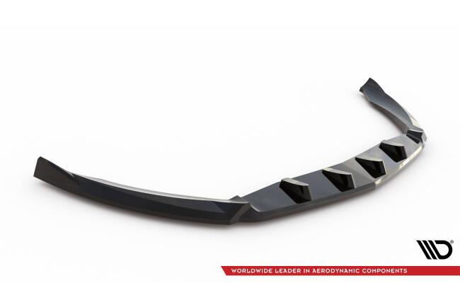 Maxton Design Frontlippe für Mercedes-Benz CLA C117 Facelift Hochglanz schwarz
