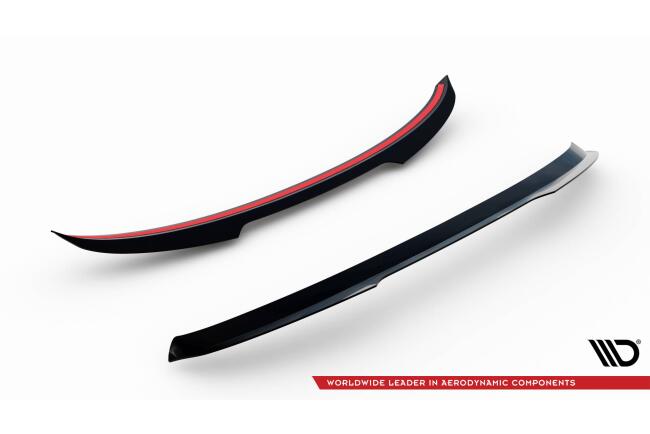 Maxton Design Heckspoiler Lippe V.2 für Seat Leon Cupra Sportstourer Mk3 Facelift Hochglanz schwarz