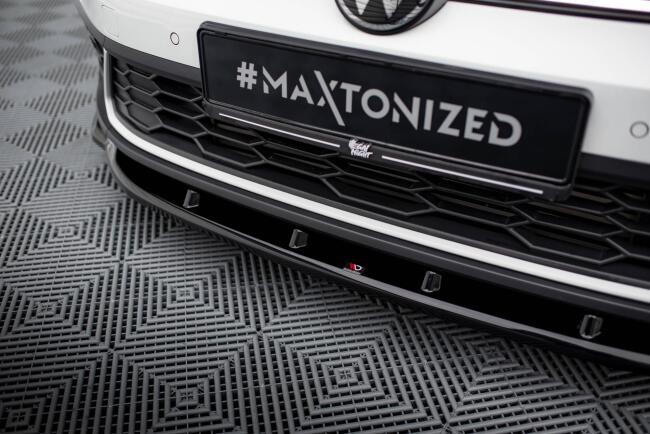 Maxton Design Frontlippe V.1 für Volkswagen Polo GTI Mk6 Facelift Hochglanz schwarz