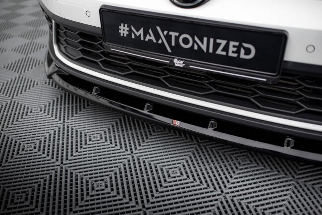 Maxton Design Frontlippe V.2 für Volkswagen Polo GTI Mk6 Facelift Hochglanz schwarz