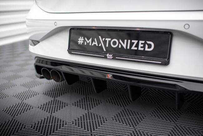 Maxton Design Heckdiffusor für Volkswagen Polo GTI Mk6 Facelift Hochglanz schwarz