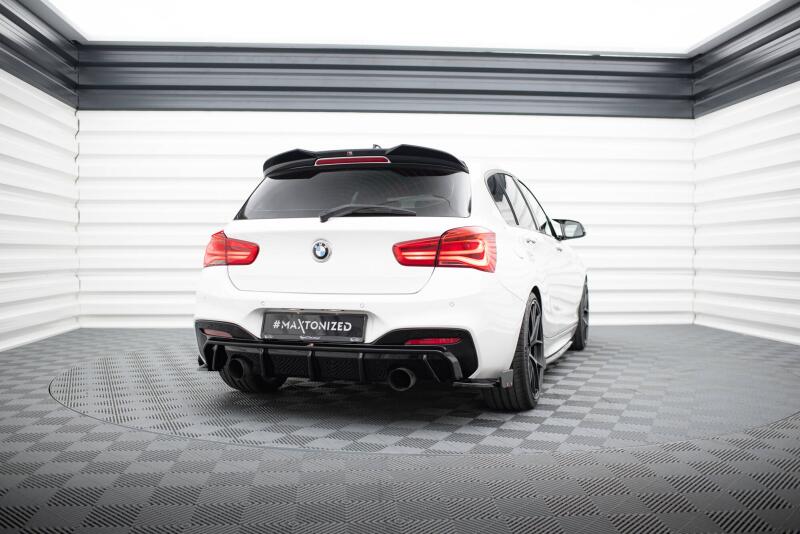 Maxton Design Diffusor Flaps für BMW 1er F20 M-Paket / M140i Facelift Hochglanz schwarz