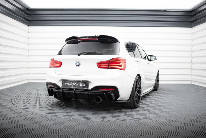 Maxton Design Diffusor Flaps für BMW 1er F20 M-Paket / M140i Facelift Hochglanz schwarz