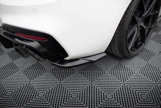 Maxton Design Diffusor Flaps für BMW 1er F20 M-Paket / M140i Facelift Hochglanz schwarz