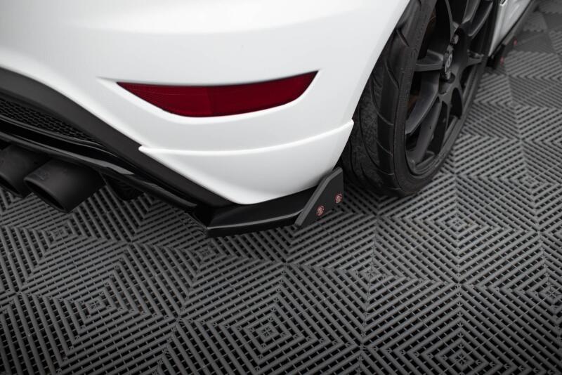 Maxton Design Diffusor Flaps mit Flaps V.3 für Ford Fiesta ST Mk7 Facelift schwarz matt