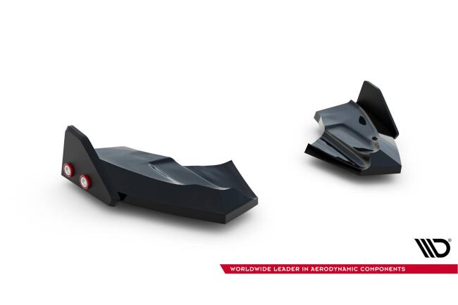 Maxton Design Diffusor Flaps mit Flaps V.3 für Ford Fiesta ST Mk7 Facelift schwarz matt