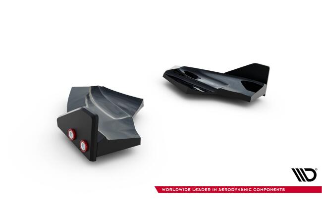 Maxton Design Diffusor Flaps mit Flaps V.3 für Ford Fiesta ST Mk7 Facelift schwarz matt