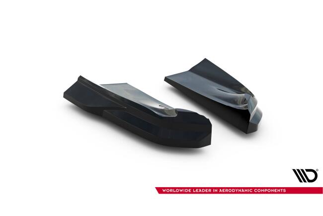 Maxton Design Diffusor Flaps für Porsche Macan GTS Mk1 Facelift 2 Hochglanz schwarz