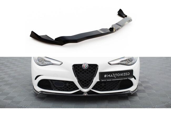 Maxton Design Frontlippe für Alfa Romeo Giulia Quadrifoglio Hochglanz schwarz