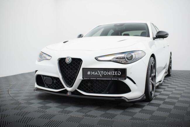 Maxton Design Frontlippe für Alfa Romeo Giulia Quadrifoglio Hochglanz schwarz