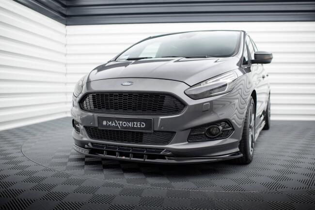 Maxton Design Frontlippe für Ford S-Max ST-Line Mk2 Hochglanz schwarz