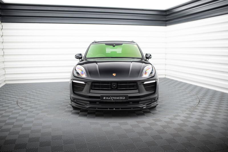 Maxton Design Frontlippe für Porsche Macan GTS Mk1 Facelift 2 Hochglanz schwarz