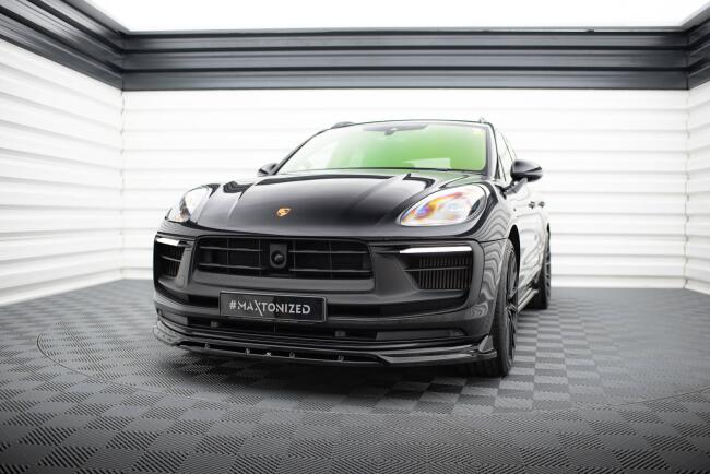 Maxton Design Frontlippe für Porsche Macan GTS Mk1 Facelift 2 Hochglanz schwarz