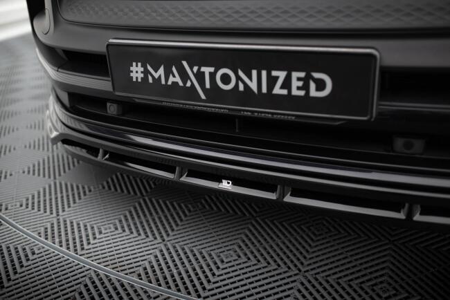 Maxton Design Frontlippe für Porsche Macan GTS Mk1 Facelift 2 Hochglanz schwarz