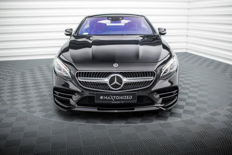 Maxton Design Frontlippe V.1 für Mercedes S Coupe AMG-Line C217 Facelift Hochglanz schwarz