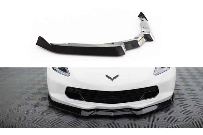 Maxton Design Frontlippe V.2 für Chevrolet Corvette C7 Hochglanz schwarz