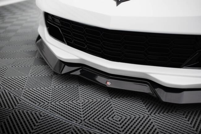 Maxton Design Frontlippe V.2 für Chevrolet Corvette C7 Hochglanz schwarz