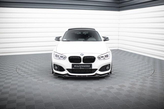 Maxton Design Frontlippe V.4 mit Flaps für BMW 1er...