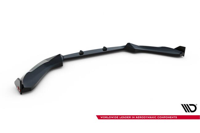 Maxton Design Frontlippe V.4 mit Flaps für BMW 1er F20 M-Paket / M140i Facelift Hochglanz schwarz