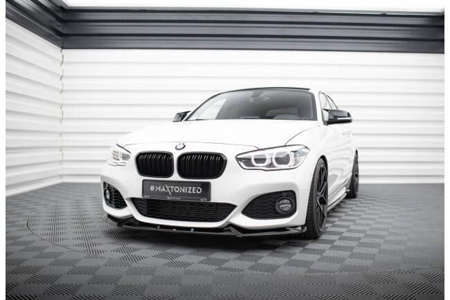 Maxton Design Frontlippe V.5 für BMW 1er F20 M-Paket / M140i Facelift Hochglanz schwarz