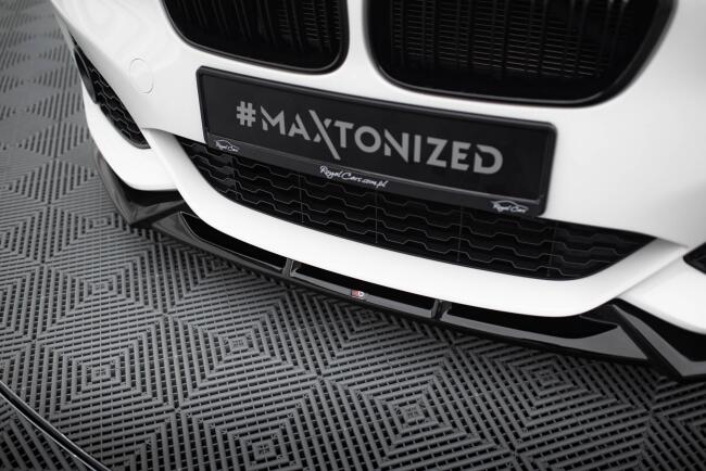 Maxton Design Frontlippe V.5 für BMW 1er F20 M-Paket / M140i Facelift Hochglanz schwarz