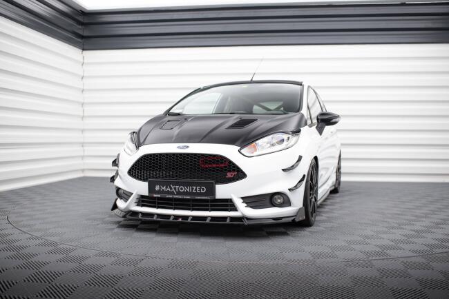 Maxton Design Frontlippe V.6 für Ford Fiesta ST Mk7 Facelift Hochglanz schwarz