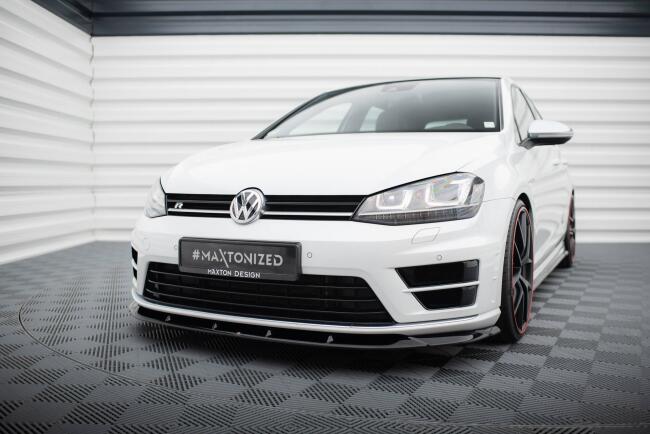 Maxton Design Frontlippe V.6 für VW Golf 7 R Hochglanz schwarz