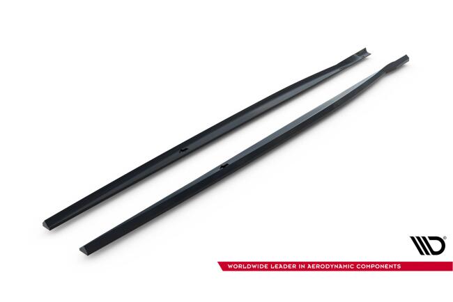 Maxton Design Seitenschweller (Paar) V.4 für BMW 1er F20 M-Paket / M140i Facelift Hochglanz schwarz