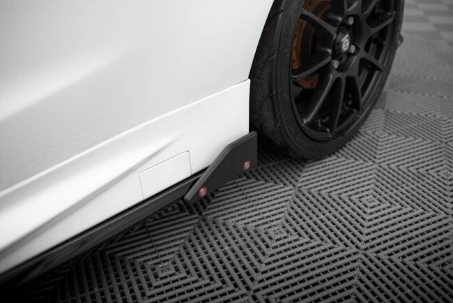Maxton Design Seitenschweller mit Flaps (Paar) für Ford Fiesta ST / ST-Line Mk7 Hochglanz schwarz