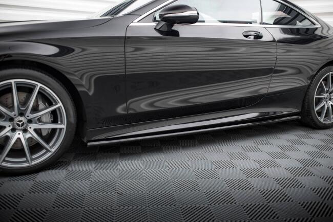 Maxton Design Seitenschweller für Mercedes S Coupe AMG-Line C217 Facelift Hochglanz schwarz