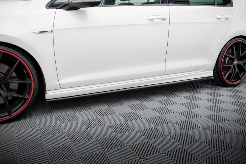 Maxton Design Seitenschweller (Paar) V.3 für VW Golf 7 R Hochglanz schwarz