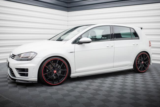 Maxton Design Seitenschweller (Paar) V.4 für VW Golf 7 R Hochglanz schwarz