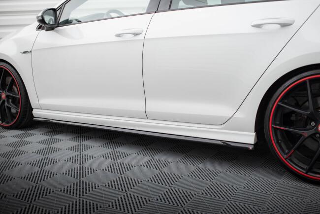 Maxton Design Seitenschweller (Paar) V.4 für VW Golf 7 R Hochglanz schwarz