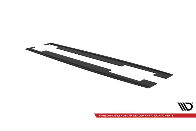 Maxton Design Street Pro Seitenschweller (Paar) für Audi A7 S-Line C7 schwarz rot