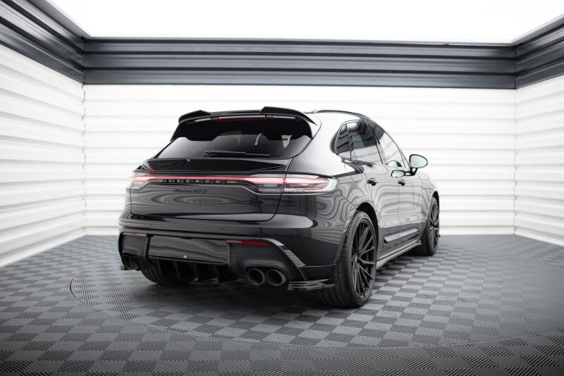 Maxton Design unterer Heckspoiler für Porsche Macan GTS Mk1 Facelift 2 Hochglanz schwarz